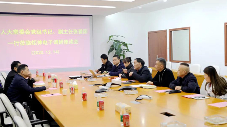 郴州市人大常委會(huì)黨組書(shū)記、副主任張愛(ài)國(guó)到炬神電子調(diào)研安全生產(chǎn)工作